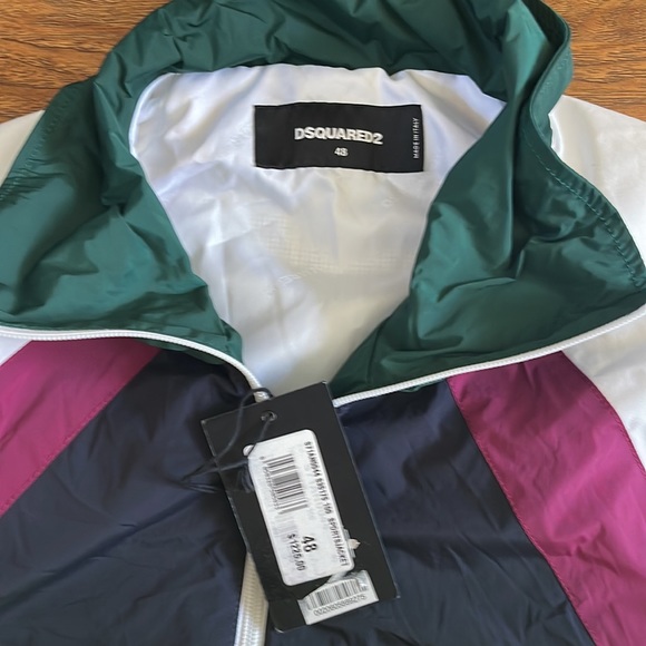 NEW DSQUARED2 Spring 2019 colorblock sports-jacket - Picture 9 of 11
